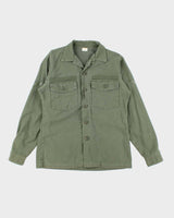 60s Vintage US Army OG-107 Utility Shirt - Large