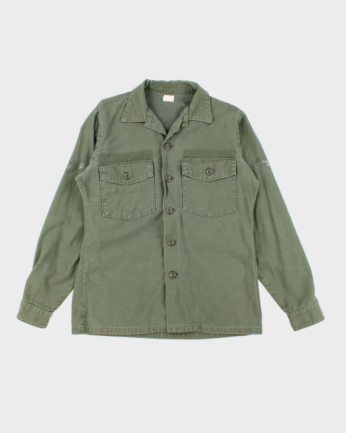 60s Vintage US Army OG-107 Utility Shirt - Large