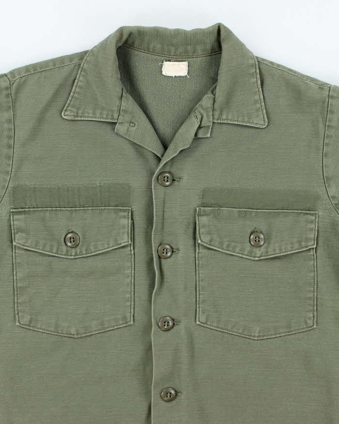 60s Vintage US Army OG-107 Utility Shirt - Large