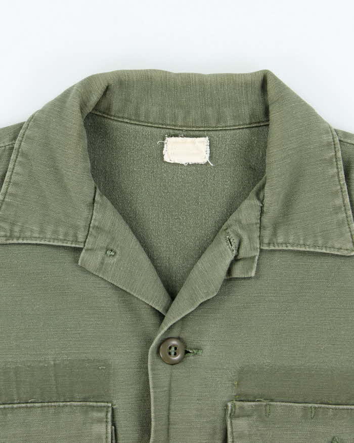60s Vintage US Army OG-107 Utility Shirt - Large