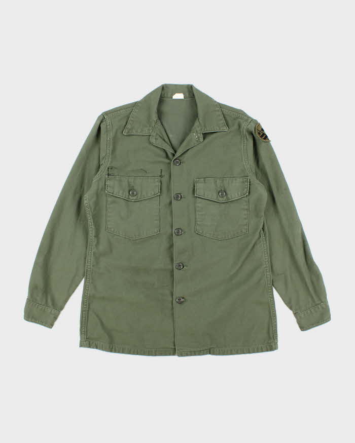 60s Vintage US Army OG-107 Utility Shirt - Large