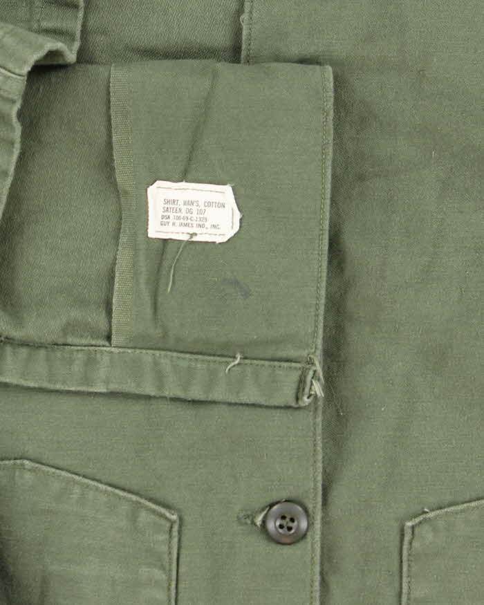 60s Vintage US Army OG-107 Utility Shirt - Large