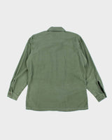 60s Vintage US Army OG-107 Utility Shirt - Large
