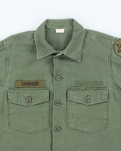 60s Vintage US Army OG-107 Utility Shirt - Large