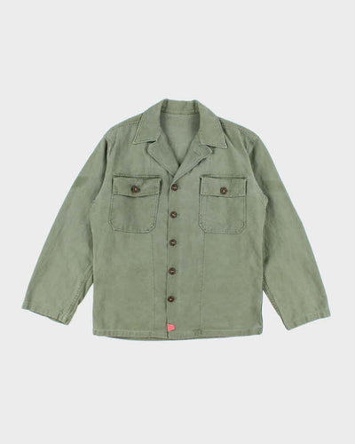 60s Vintage US Army OG-107 Utility Shirt - Large