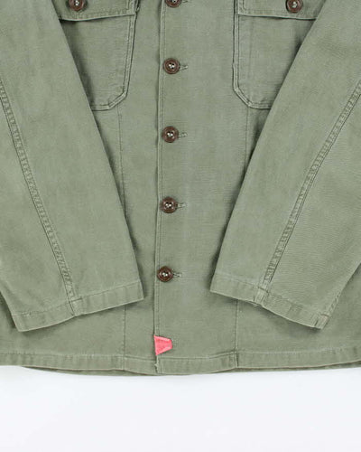 60s Vintage US Army OG-107 Utility Shirt - Large