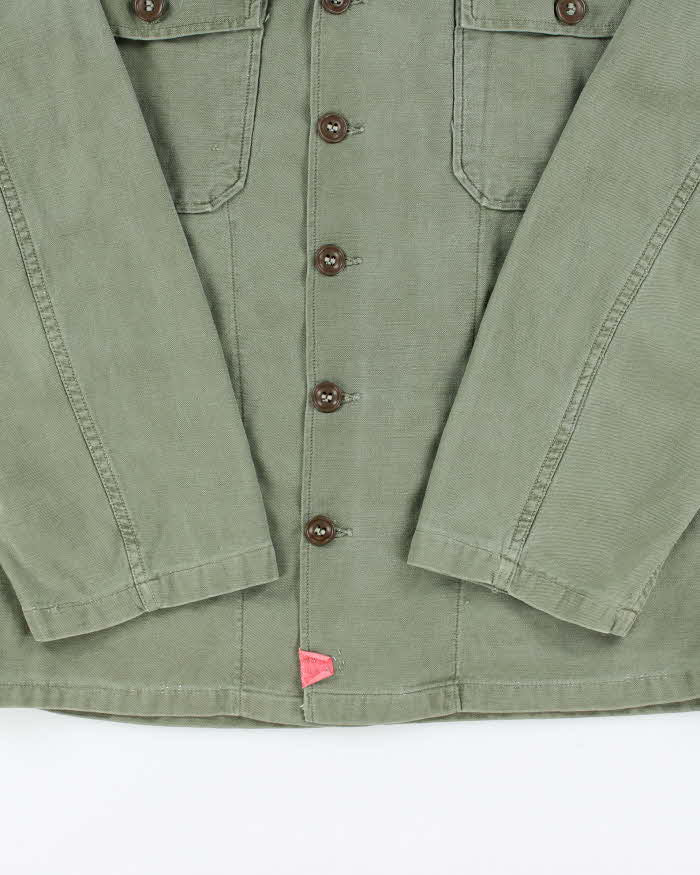 60s Vintage US Army OG-107 Utility Shirt - Large