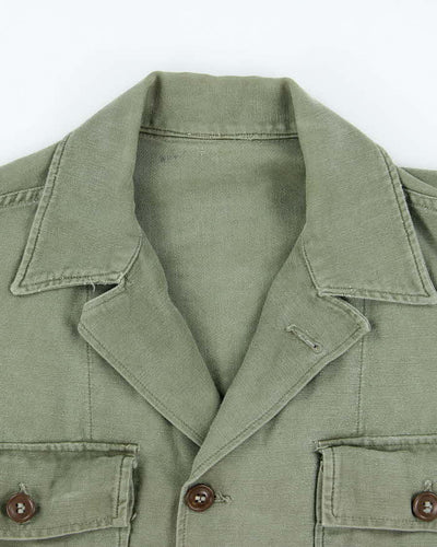 60s Vintage US Army OG-107 Utility Shirt - Large