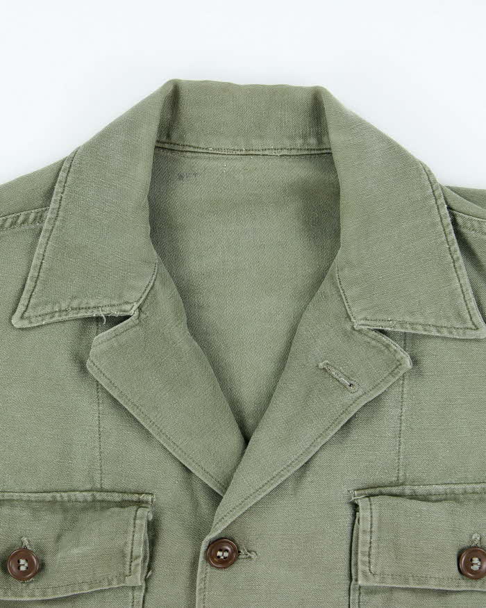 60s Vintage US Army OG-107 Utility Shirt - Large