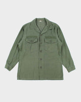 60s Vintage US Army OG-107 Utility Shirt - Large
