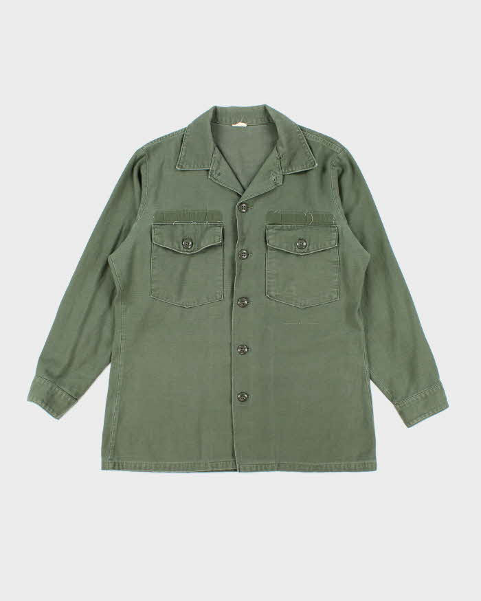 60s Vintage US Army OG-107 Utility Shirt - Large