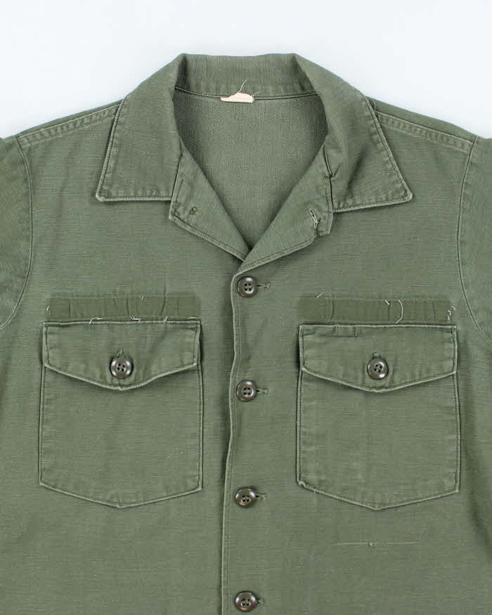 60s Vintage US Army OG-107 Utility Shirt - Large