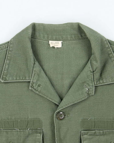 60s Vintage US Army OG-107 Utility Shirt - Large