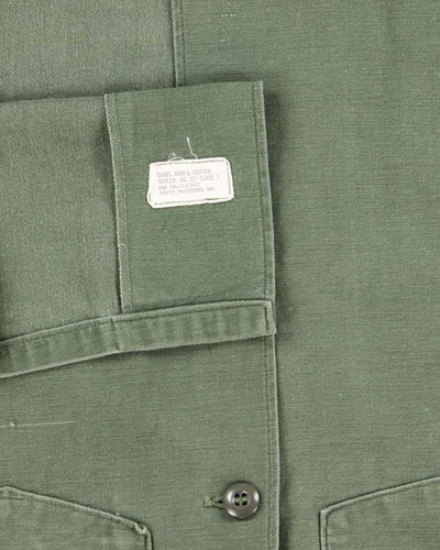 60s Vintage US Army OG-107 Utility Shirt - Large