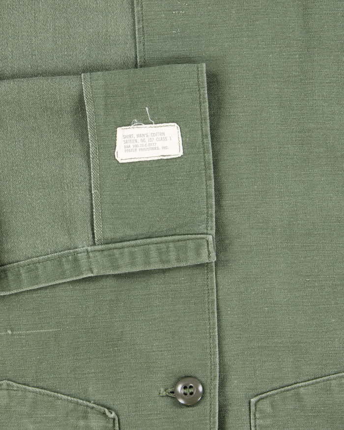 60s Vintage US Army OG-107 Utility Shirt - Large