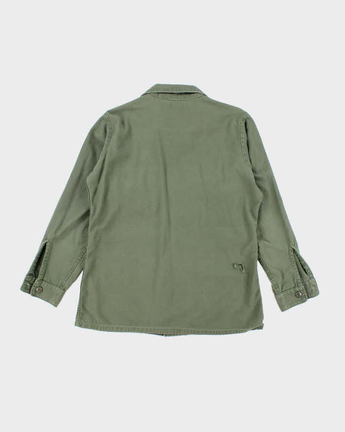 60s Vintage US Army OG-107 Utility Shirt - Large