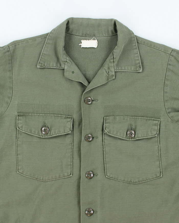 60s Vintage US Army OG-107 Utility Shirt - Large