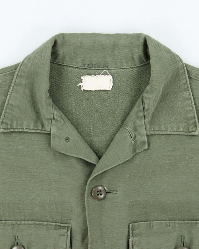 60s Vintage US Army OG-107 Utility Shirt - Large