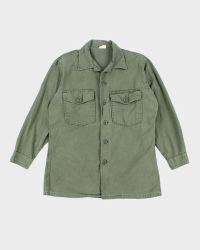 60s Vintage US Army OG-107 Utility Shirt - Large