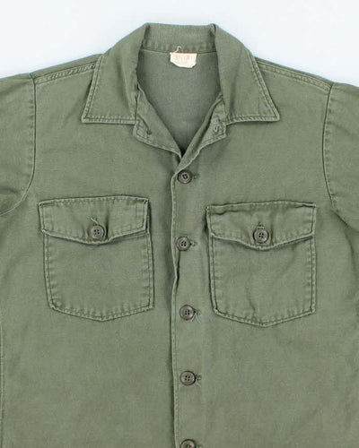 60s Vintage US Army OG-107 Utility Shirt - Large