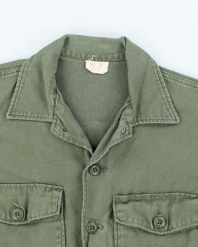 60s Vintage US Army OG-107 Utility Shirt - Large