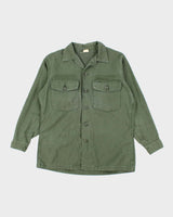 60s Vintage US Army OG-107 Utility Shirt - Large