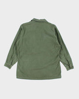 60s Vintage US Army OG-107 Utility Shirt - Large