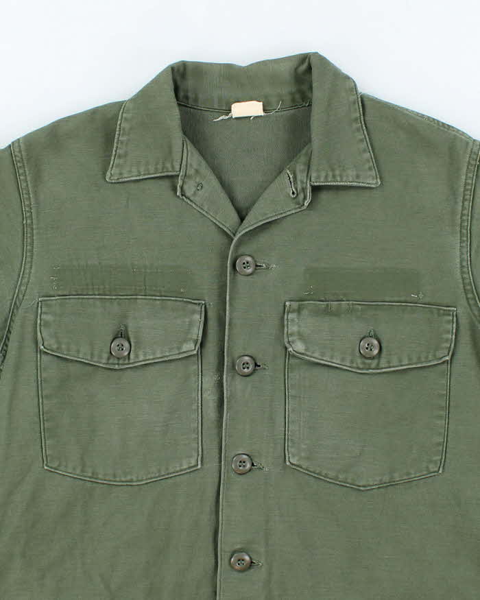 60s Vintage US Army OG-107 Utility Shirt - Large