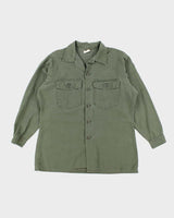 60s Vintage US Army OG-107 Utility Shirt - X-Large