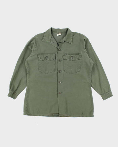 60s Vintage US Army OG-107 Utility Shirt - X-Large