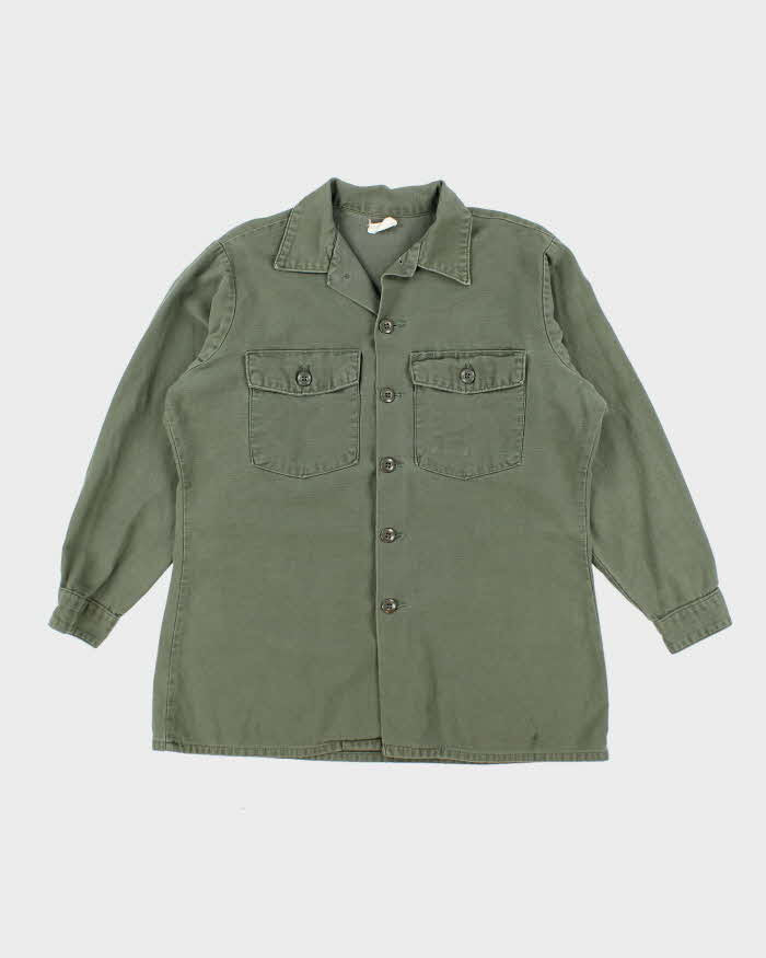 60s Vintage US Army OG-107 Utility Shirt - X-Large