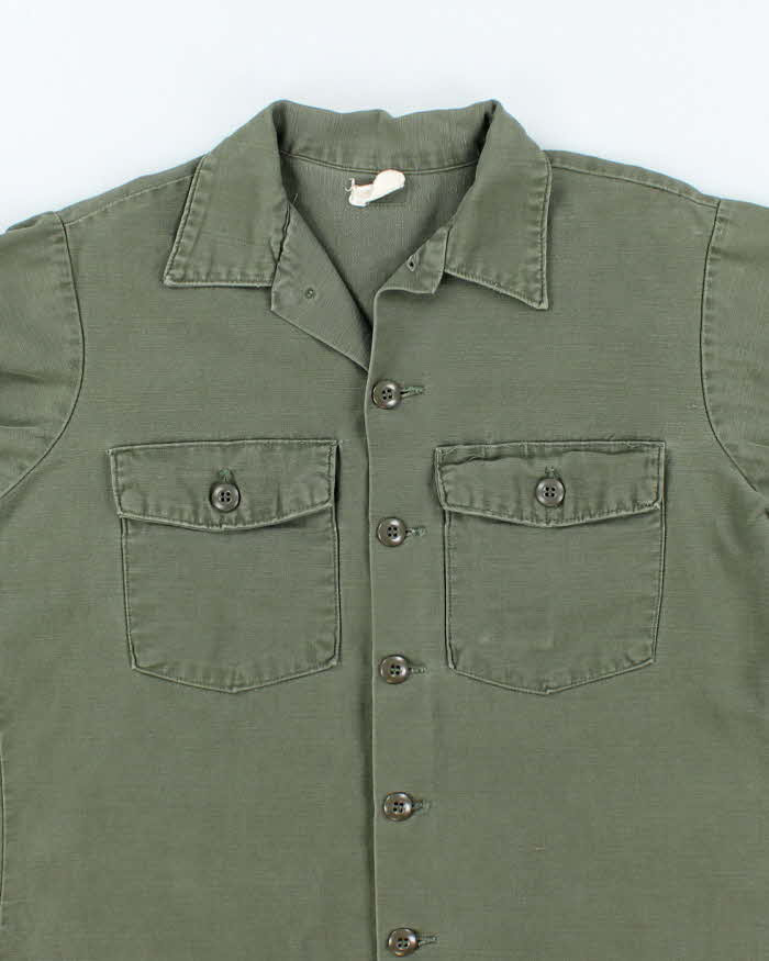 60s Vintage US Army OG-107 Utility Shirt - X-Large