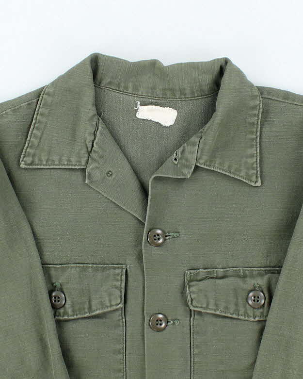 60s Vintage US Army OG-107 Utility Shirt - X-Large