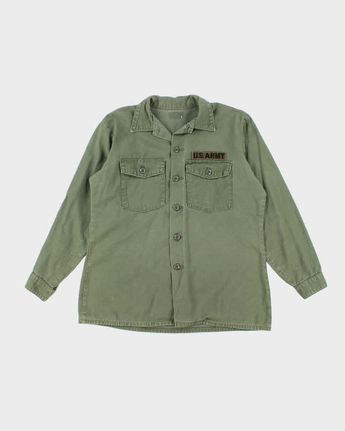 60s Vintage US Army OG-107 Utility Shirt - X-Large