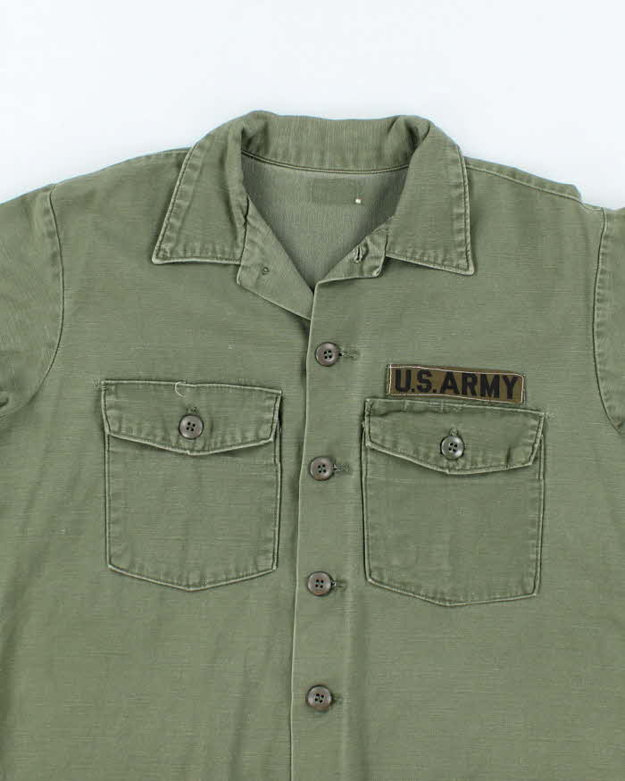 60s Vintage US Army OG-107 Utility Shirt - X-Large
