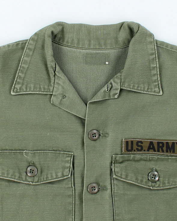 60s Vintage US Army OG-107 Utility Shirt - X-Large