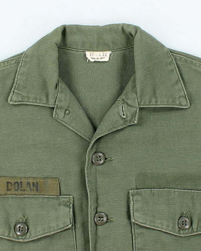 60s Vintage US Army OG-107 Utility Shirt - X-Large