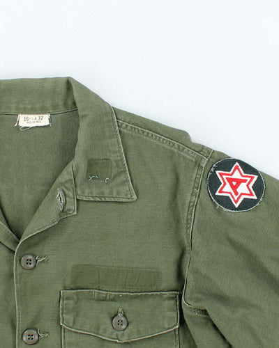 60s Vintage US Army OG-107 Utility Shirt - X-Large
