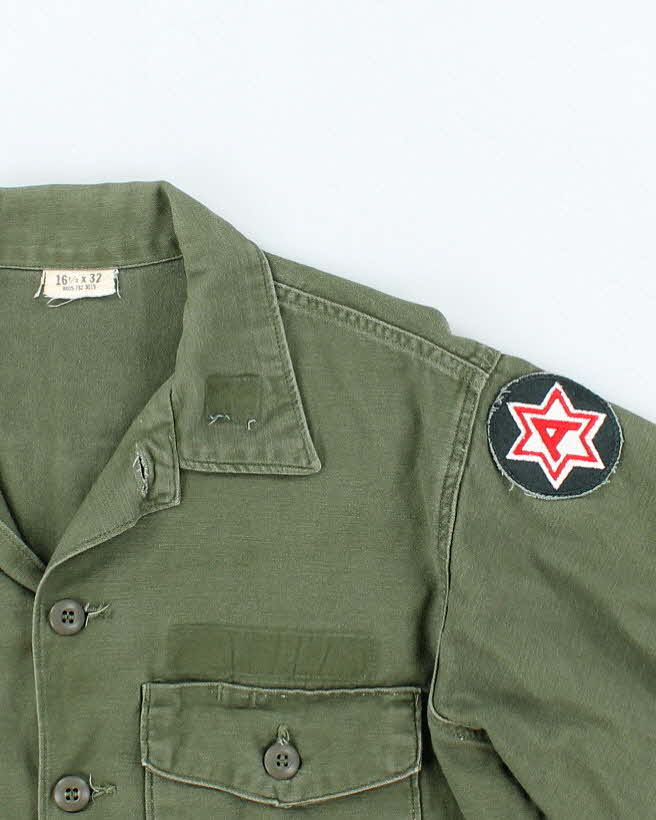 60s Vintage US Army OG-107 Utility Shirt - X-Large