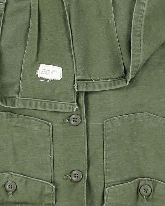 60s Vintage US Army OG-107 Utility Shirt - X-Large