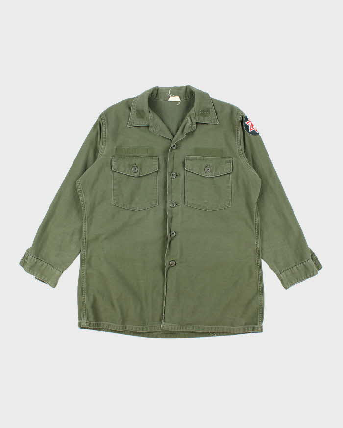 60s Vintage US Army OG-107 Utility Shirt - X-Large