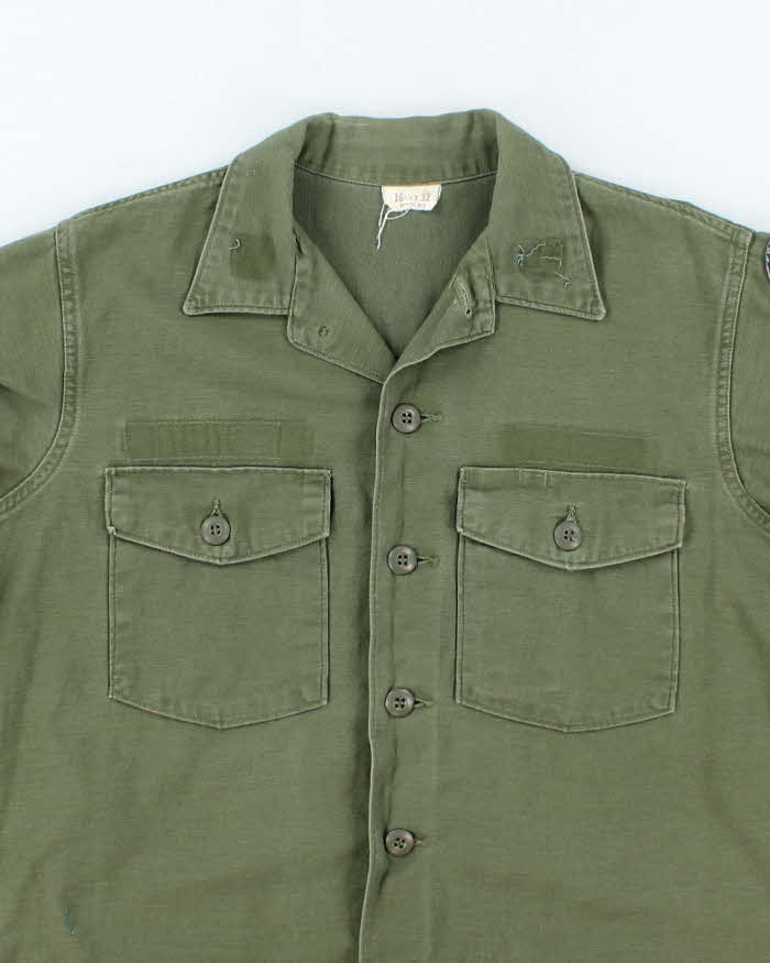 60s Vintage US Army OG-107 Utility Shirt - X-Large