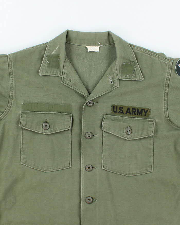 60s Vintage US Army OG-107 Utility Shirt - X-Large