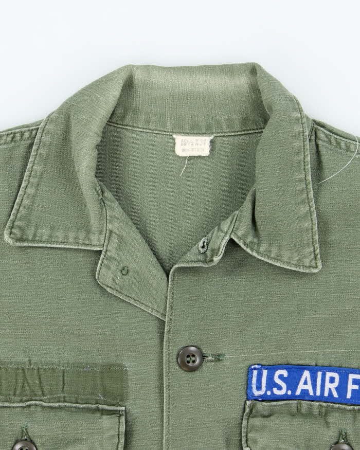60s Vintage US Air Force OG-107 Utility Shirt - X-Large