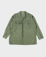 60s Vintage US Army OG-107 Utility Shirt - X-Large