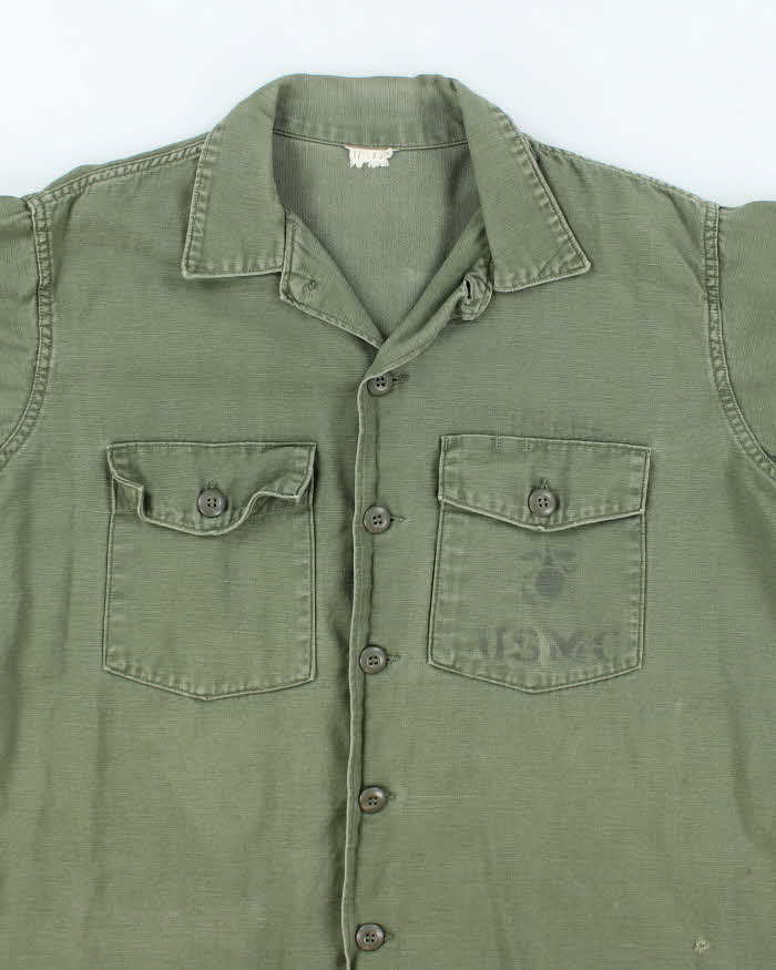 60s Vintage US Army OG-107 Utility Shirt - X-Large