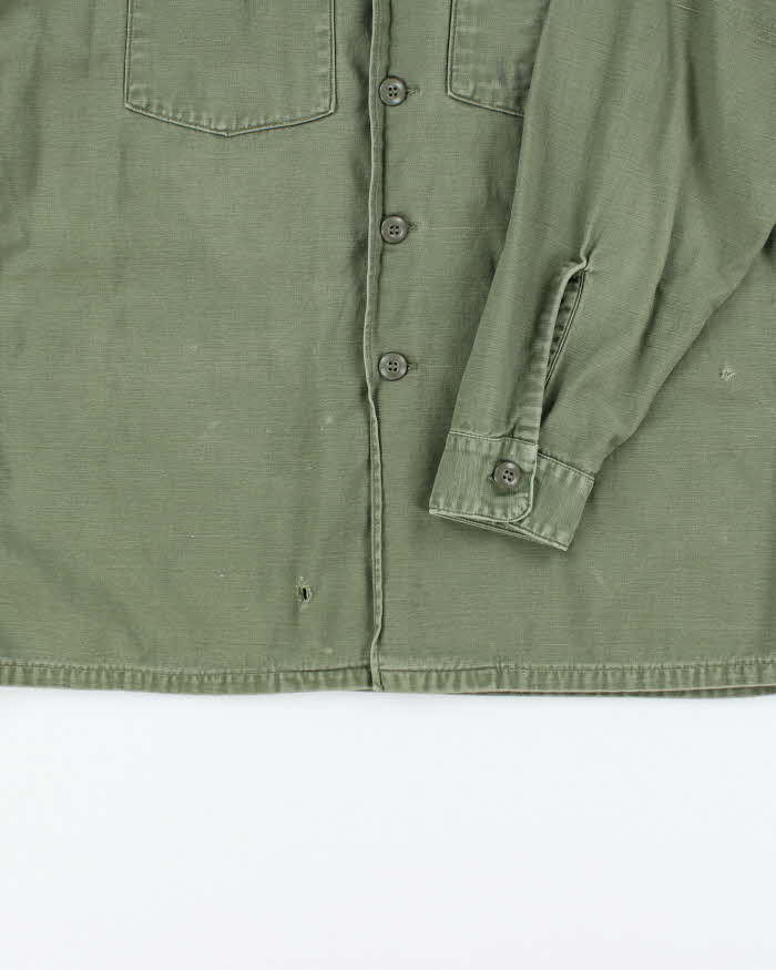 60s Vintage US Army OG-107 Utility Shirt - X-Large