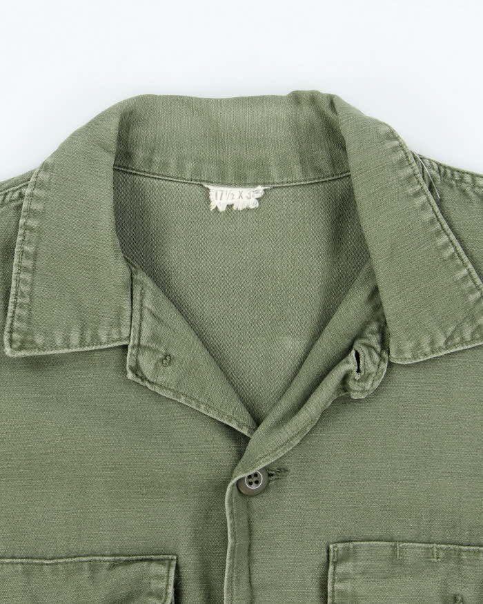 60s Vintage US Army OG-107 Utility Shirt - X-Large