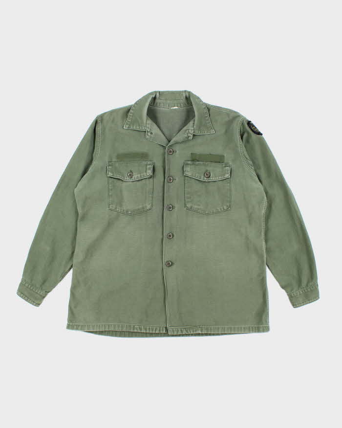 60s Vintage US Army OG-107 Utility Shirt - X-Large