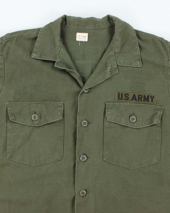 60s Vintage US Army OG-107 Utility Shirt - XX-Large